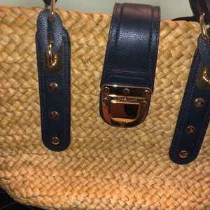 Michael kors straw tote